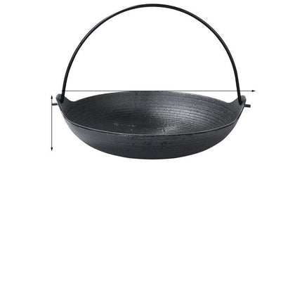 Cast Iron Barbecue Charcoal Oven Japanese Shouxi Hanging Pot Single Dry Pot Solid Alcohol Oven Household Square Stove Small Hot Pot