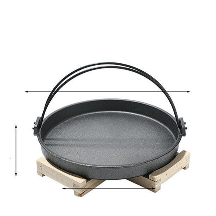 Cast Iron Barbecue Charcoal Oven Japanese Shouxi Hanging Pot Single Dry Pot Solid Alcohol Oven Household Square Stove Small Hot Pot