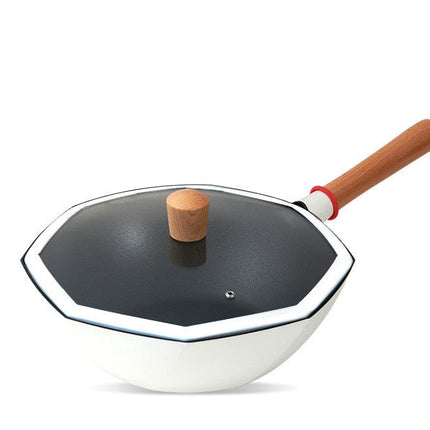 Wok Cooking Pot Household Maifan Stone Non-stick Frying Pan Without Oil Smoke Gas and Induction Cooker Cookware