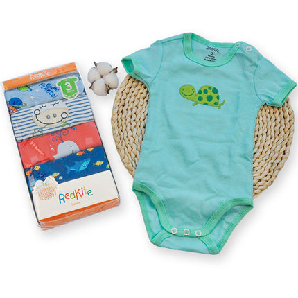 Embroidered Cotton Children's Short-sleeved Jumpsuit