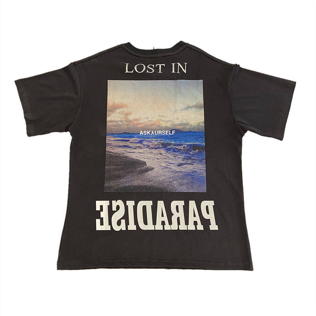 European and American trend plus size loose men and women with bf wind reflective T-shirt