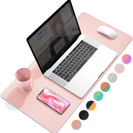 Double-Sided Heterochromatic Oversized Leather Table Mat