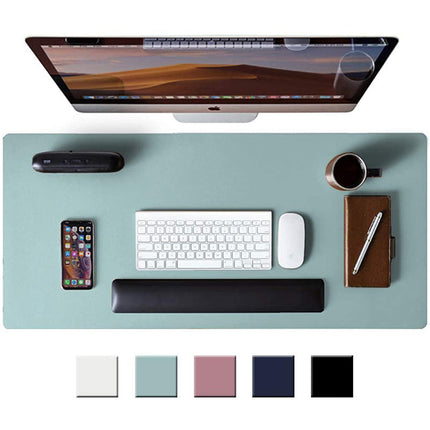 Double-Sided Heterochromatic Oversized Leather Table Mat