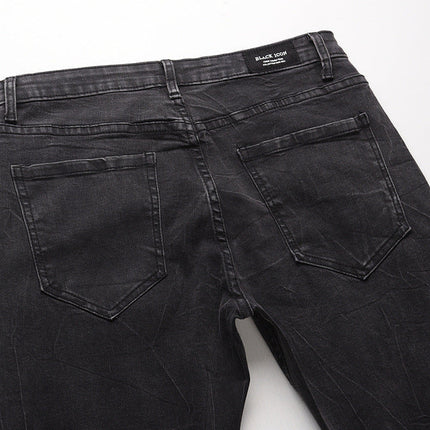 Snowflake washed slim-fit jeans