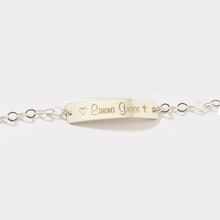 Personalized Engraving Children's Adjustable Stainless Steel Letter Bracelet