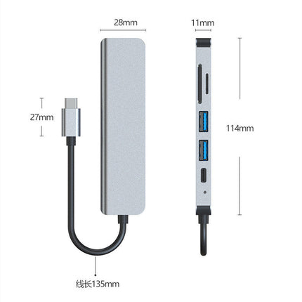 Multi Function Dock 4k Hd Usb Notebook 6 In 1