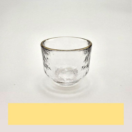 NEW Japanese Sake Pot Golden four Cups Edge Glass Set
