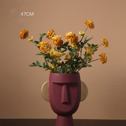 Ceramic Vase Decoration Living Room Flower Arrangement Art Face Decoration