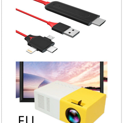 Portable Projector 3D Hd Led Home Theater Cinema HDMI-compatible Usb Audio Projector Yg300 Mini Projector