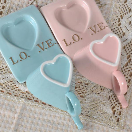 Creative Love Heart Shaped Peach Heart Shaped Mug, Ceramic Mug, Coffee Cup