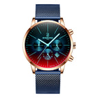Blue / Steel belt