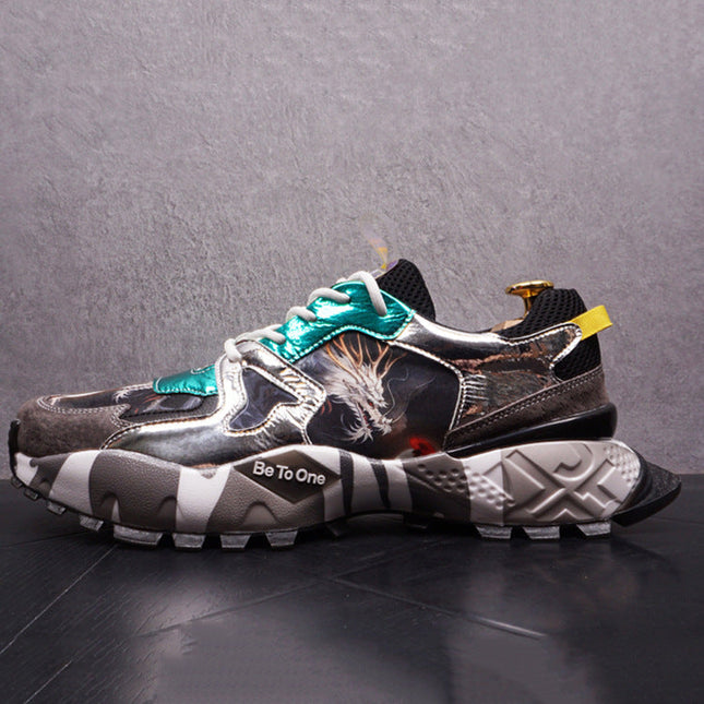Personalized Thick-Soled Sports Casual Shoes With Increased Men's Shoes