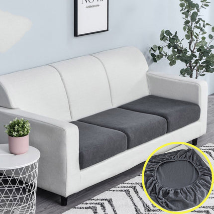 Polar Fleece Sofa Cushion Pure Color Stretch Full Cover Sponge Cushion Cover