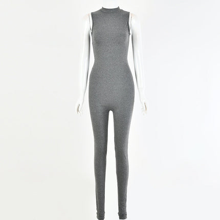 Autumn And Winter New Products Fashionable European And American Style Women Sexy Skinny Sleeveless Jumpsuit