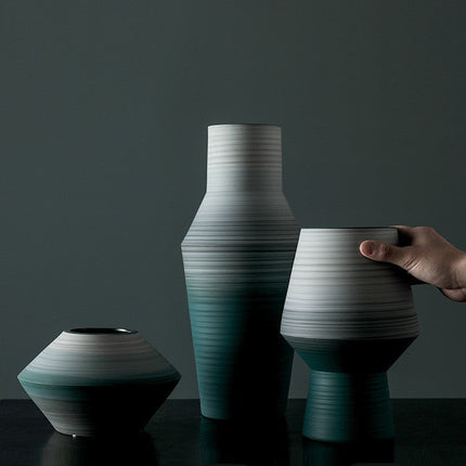 Art Soft Decoration Hotel Model Room Living Room Handmade Ceramic Vase