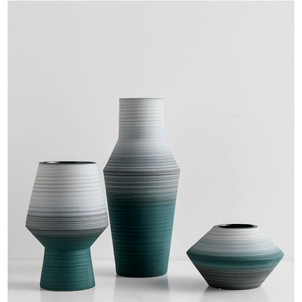 Art Soft Decoration Hotel Model Room Living Room Handmade Ceramic Vase
