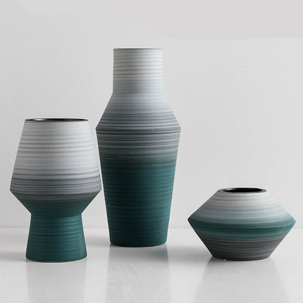Art Soft Decoration Hotel Model Room Living Room Handmade Ceramic Vase