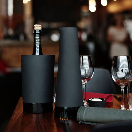 Red Dot Design Award Cold Insulation Ceramics Black Flagon Ice Bucket Flagon