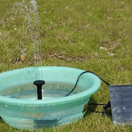 Solar Panel Powered Water Fountain Pool Pond Garden Water Sprinkler Sprayer with Water Pump & 3 Spray Heads
