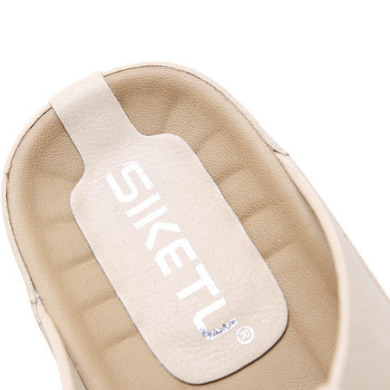 Sandals Women's Cross-Border Metal Plus Size Casual Maternity Slippers