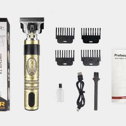 Oil Head Electric Clipper T9 Buddha Head Skull Head