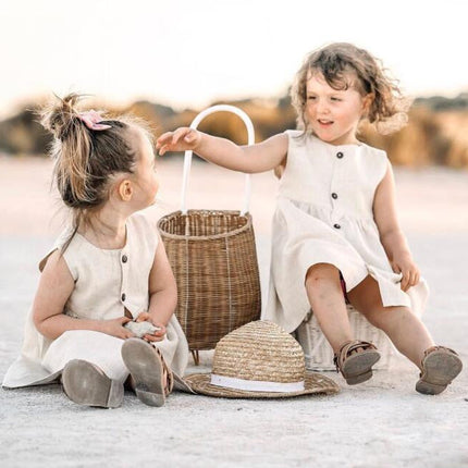 European and American Summer New Products For Girls Cotton and Linen Sleeveless Wild British Princess A-line Dress
