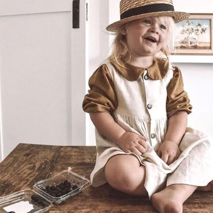 European and American Summer New Products For Girls Cotton and Linen Sleeveless Wild British Princess A-line Dress