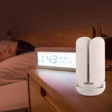 LED Four-leaf Bluetooth Music Lamp Colorful Intelligent Audio Folding Bulb Lamp Remote Control Deformable Ceiling Fixture Lights