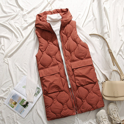 Hooded Plus Size Cotton Vest Womens Sleeveless Vest
