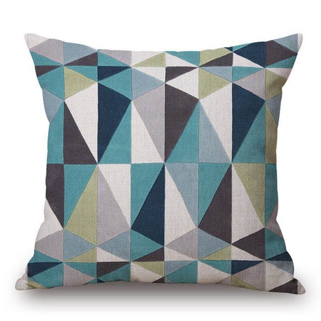 Modern Abstract  Art Geometric Pillowcase Color Irregular Diamond Pattern Pillowcase Sofa Linen Pillowcase