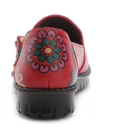 Ethnic Style Mother Shoes Autumn Women Soft-Soled Lazy Shoes Comfortable Women's Shoes Middle-Aged And Elderly Flat Shoes