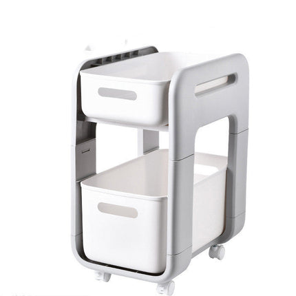 2 Tier Kitchen Storage Rack Cabinet Storage Box Convenient