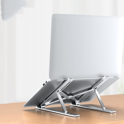 Laptop Aluminum Alloy Desktop Heightening Bracket Heat Dissipation Folding Portable Storage Base Lifter
