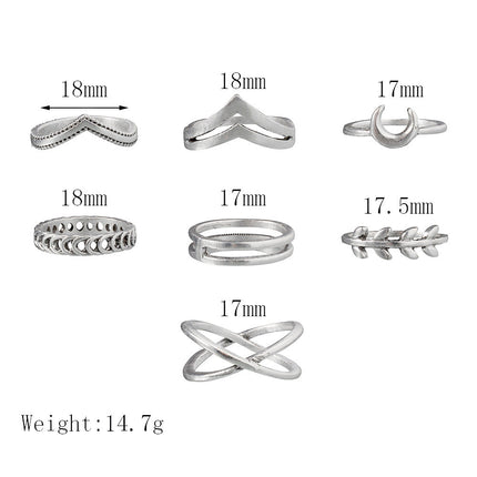 Personalized Moon Cross Simple Ring