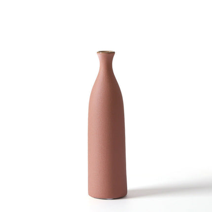 Home Furnishing Small Mouth Ceramic Vase Decorations Restaurant Showroom Desktop Soft Decorations