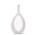 Hollow vase tall white