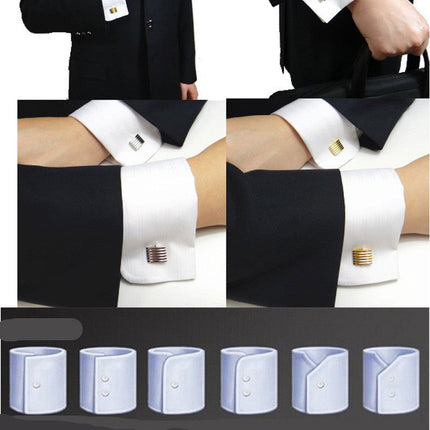 Leaf Shape Red Crystal Cufflinks
