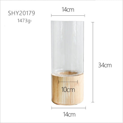 Straight glass vase