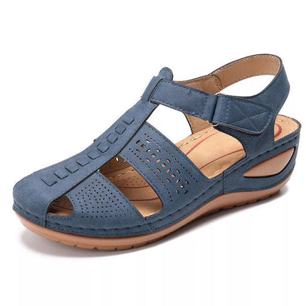 Foreign Trade Sandals,Large Size Women Outer Pierced Shoes, Women Shoes, Summer Fashion Mid-Heel Soft Women Sandals