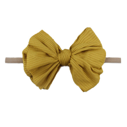 Children's Printed Bowknot Hair Lead Flower Headband