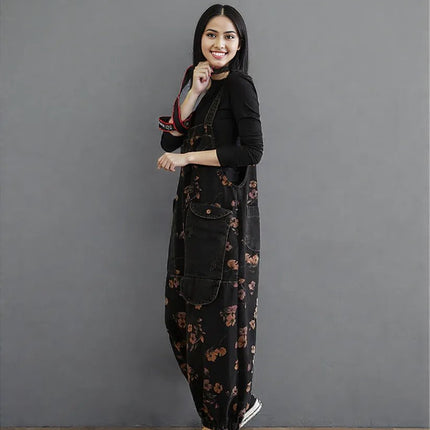 New baggy Plus Size Flower Print pants for women