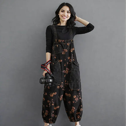 New baggy Plus Size Flower Print pants for women