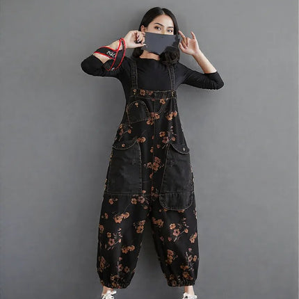 New baggy Plus Size Flower Print pants for women
