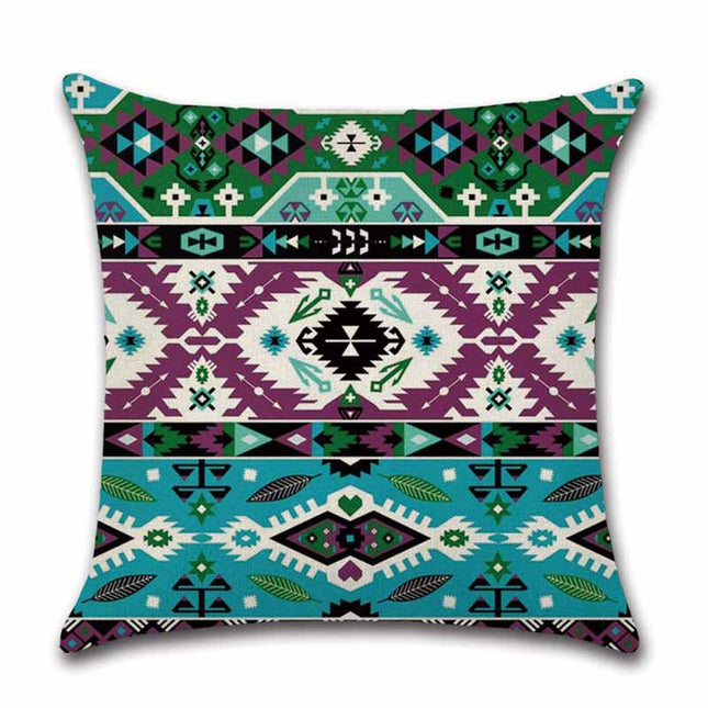 Cushion Covers Square Decorative Pillow Covers Cotton Linen Datura Throw Pillow Covers Set of 4 Cushion Covers 18x18 inch,