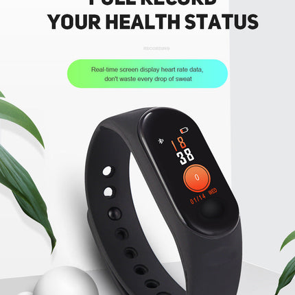 M3 Smart Bracelet M3 Color Screen Bracelet Heart Rate Blood Pressure Bluetooth Sports Pedometer