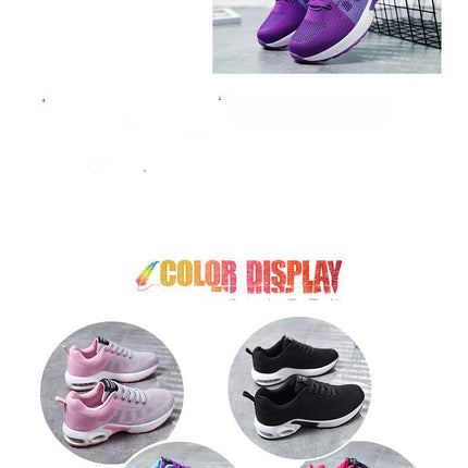 Casual Shoes Breathable Lightweight Mother Shoes Lace-up Cushioned Sneakers Women