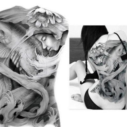 Oversized Full Back Tattoo Stickers Waterproof And Eco-friendly Tattoo Stickers On The Back Can be customized