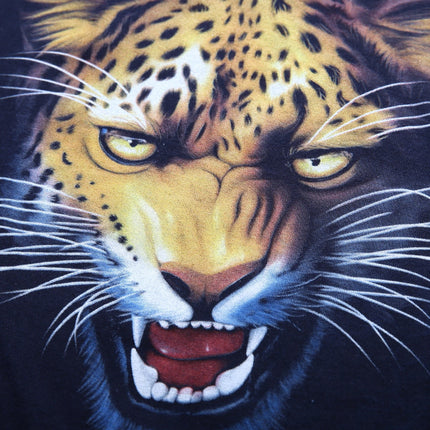 3D Night Leopard Pattern Short-sleeved T-shirt Trend Men's 3D Printing Plus Fat Plus Size T-shirt Half-sleeved