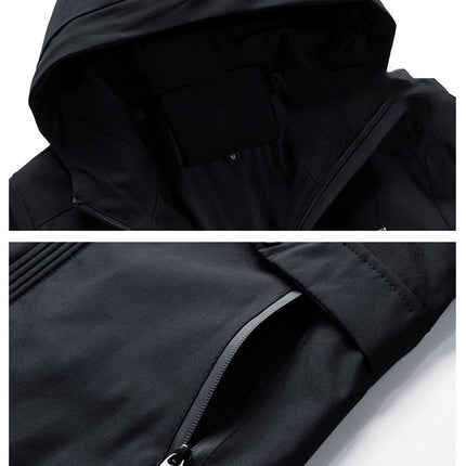 Spring And Autumn Fattening Plus Size Hooded Windbreaker