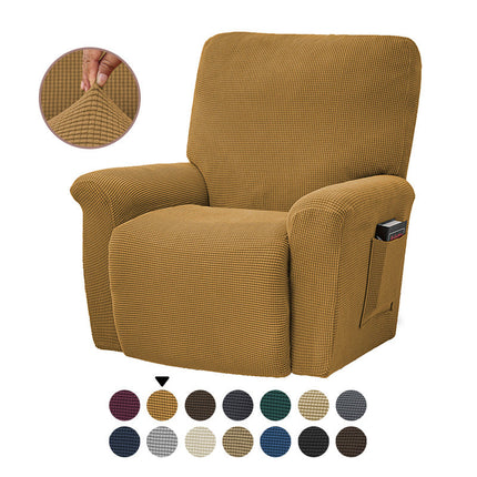New Solid Color Corn Fleece Stretch Tight-Packed Four Seasons Sofa Cover Split
